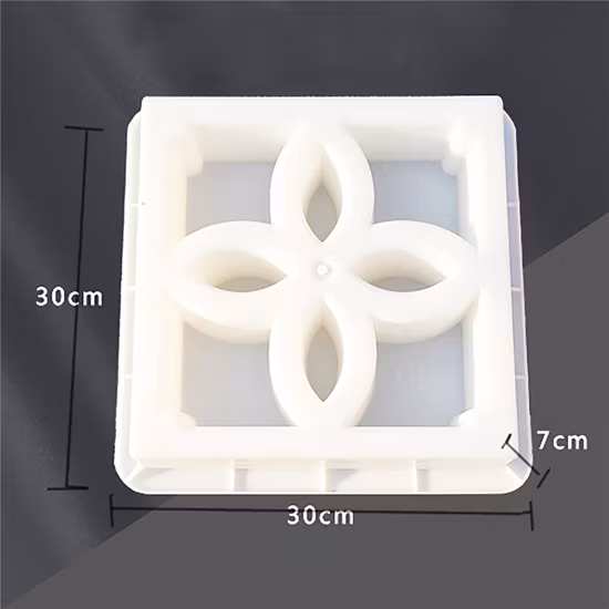 Square Cement Antique Brick Mold Garden Path Wall Making Brick Mould 3D Carving Concrete Plastic Paving Mold