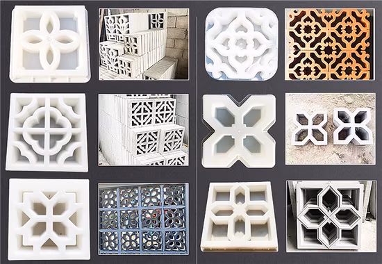 Square Cement Antique Brick Mold Garden Path Wall Making Brick Mould 3D Carving Concrete Plastic Paving Mold