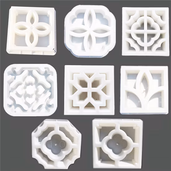 Square Cement Antique Brick Mold Garden Path Wall Making Brick Mould 3D Carving Concrete Plastic Paving Mold