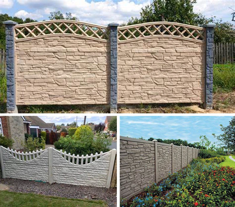 Quick Wall Stone Panels Plastic Precast Concrete Fence Molds for Sale