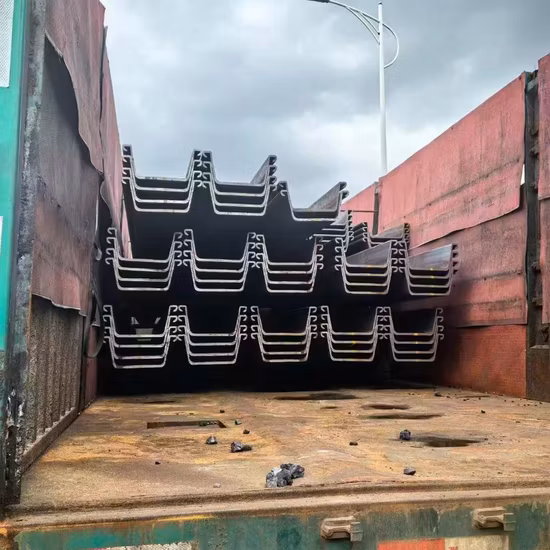 Revetment Original Black Steel Spundwandpfähle Warmgewalzte ZU-Stahlspundwandpfähle